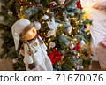 christmas tree and toys background 71670076