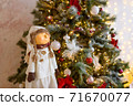 christmas tree and toys background 71670077