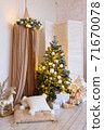 christmas tree and lamp interior loft 71670078