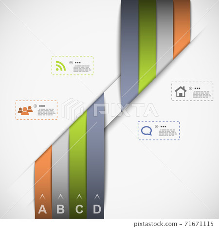 Ribbon template for data presentation-插圖素材 [71671115] - PIXTA圖庫