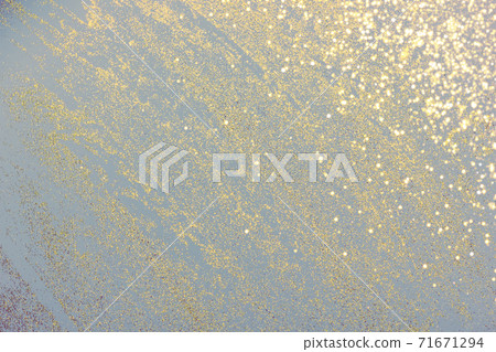 Gray background with golden glitter. Gray background with golden glitter. 71671294
