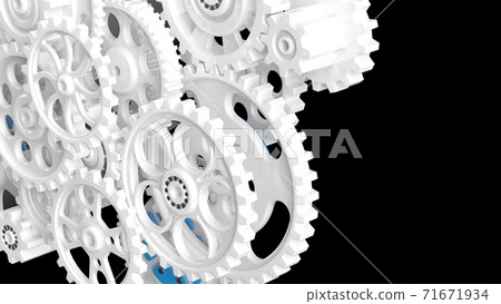 齒輪齒輪機構3D機械圖 齒輪齒輪機構3D機械圖 71671934