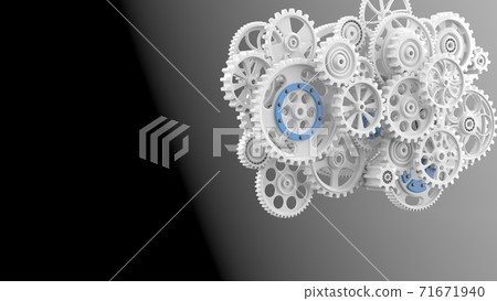 Gear Gear mechanism 3D mechanical illustration - Stock Illustration  [71671940] - PIXTA