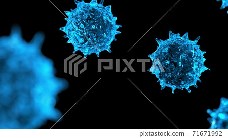 Virus concept 3D illustration 71671992