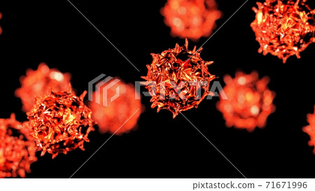 Virus concept 3D illustration Virus concept 3D illustration 71671996
