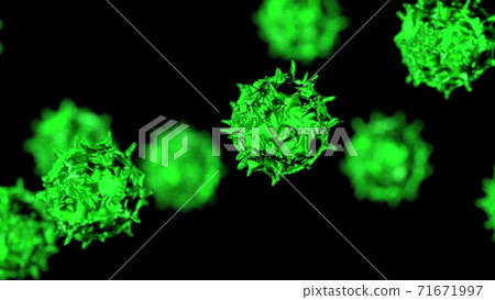 Virus concept 3D illustration Virus concept 3D illustration 71671997