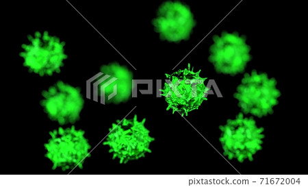 Virus concept 3D illustration 71672004