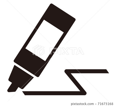 油基魔術簡單圖標/黑色和白色 71673168