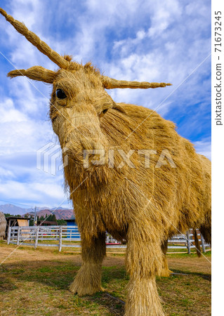 Straw cow (vertical) 71673245