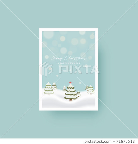 Merry christmas new year card Merry christmas new year card 71673518