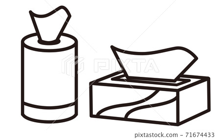 Simple icons of wipes and wet wipes / black and... - Stock Illustration ...