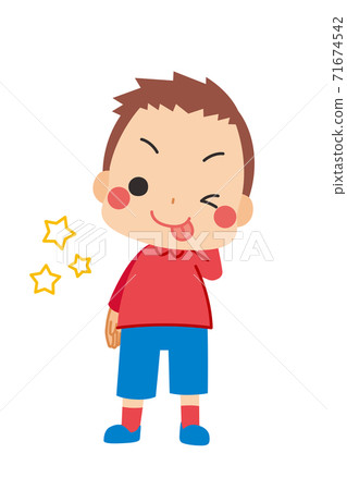 一個可愛的小男孩，調皮好調 71674542