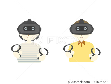 People who use VR goggles 71674832