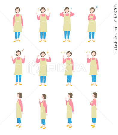 婦女的姿勢集合 71678766