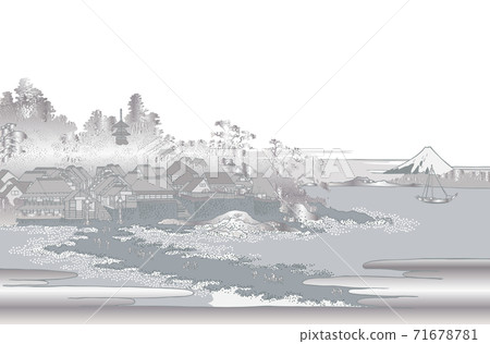 Katsushika Hokusai image Soshu Ejima silver white background Katsushika Hokusai image Soshu Ejima silver white background 71678781