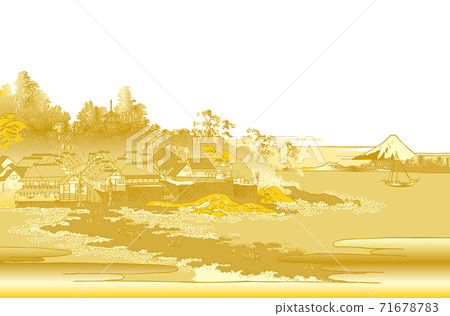 Katsushika Hokusai image Soshu Ejima gold white background Katsushika Hokusai image Soshu Ejima gold white background 71678783