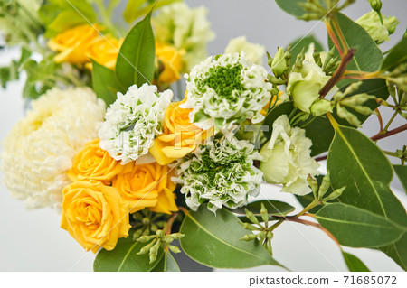 Bouquet 012. Finished flower arrangement in a vase for home. Flowers bunch, set for interior. Fresh cut flowers for decoration home. European floral shop. Delivery fresh cut flower. 71685072