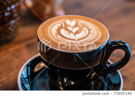 Latte art with coffee Warm atmosphere | cozy coffee art 71685140