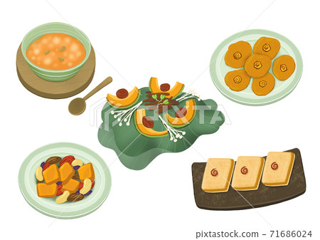 Set of korean food flat design illustration 015 Set of korean food flat design illustration 015 71686024