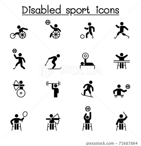 Disabled sport icons set vector illustration graphic design 71687864