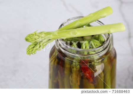 Close up of fresh green asparagus 206 71688463