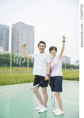 Happiness people lifestyle, Asian senior couple 123 71688783