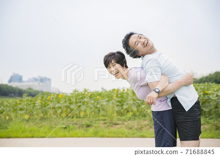 Happiness people lifestyle, Asian senior couple 147 71688845