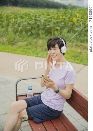 Happiness people lifestyle, Asian senior couple 167 71688904