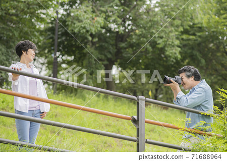 Happiness people lifestyle, Asian senior couple 190 Happiness people lifestyle, Asian senior couple 190 71688964