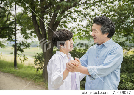 Happiness people lifestyle, Asian senior couple 220 71689037