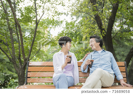 Happiness people lifestyle, Asian senior couple 228 71689058