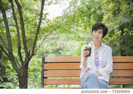 Happiness people lifestyle, Asian senior couple 232 71689069