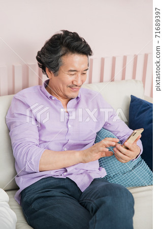 Happiness people lifestyle, Asian senior couple 368 71689397