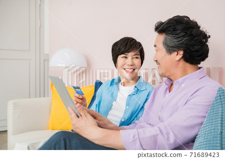 Happiness people lifestyle, Asian senior couple 380 Happiness people lifestyle, Asian senior couple 380 71689423