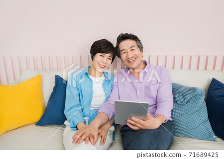 Happiness people lifestyle, Asian senior couple 381 Happiness people lifestyle, Asian senior couple 381 71689425