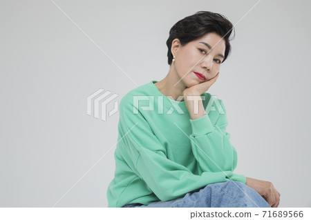 Happiness people lifestyle, Asian senior couple 441 71689566