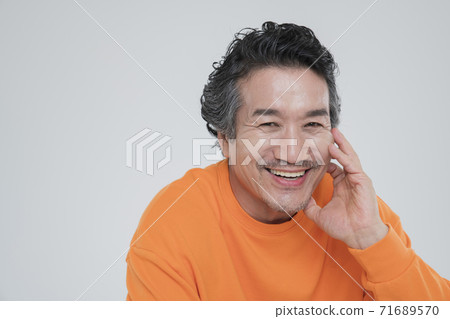 Happiness people lifestyle, Asian senior couple 443 71689570