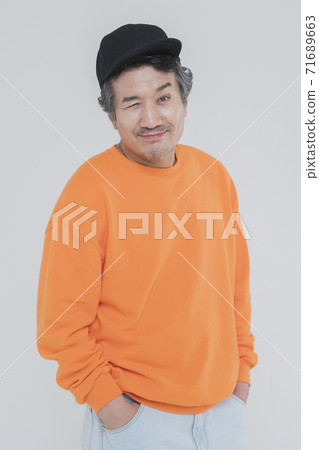 Happiness people lifestyle, Asian senior couple 484 Happiness people lifestyle, Asian senior couple 484 71689663