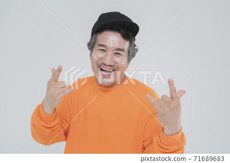 Happiness people lifestyle, Asian senior couple 492 71689683