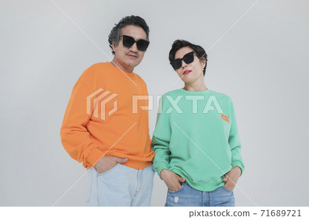 Happiness people lifestyle, Asian senior couple 505 71689721