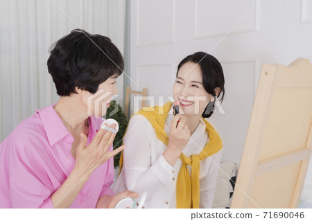 Happiness people lifestyle, smiling active senior ladies 145 71690046