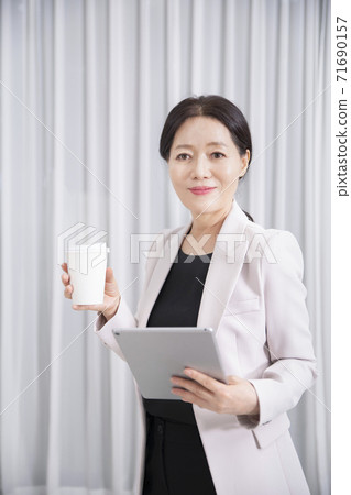 Happiness people lifestyle, senior businesswoman in office 059 71690157