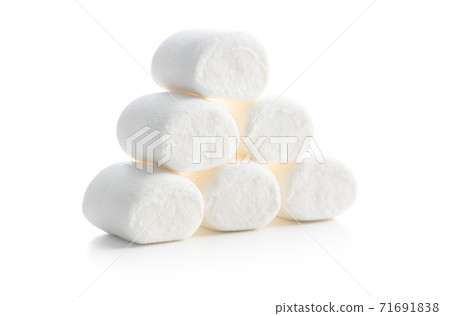 White sweet marshmallows candy. White sweet marshmallows candy. 71691838