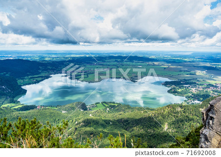 View from famous Jochberg, Bavaria in Germany View from famous Jochberg, Bavaria in Germany 71692008