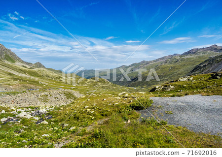 Beautiful view from Fluela Pass near Davos - Grisons, Switzerland 71692016