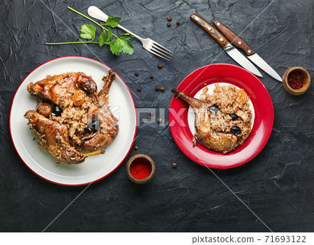 Pilaf with rabbit. Pilaf with rabbit. 71693122