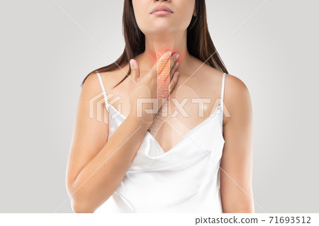 Bronchial or windpipe on the woman body and Bronchitis symptoms 71693512