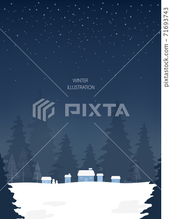 Snowy Winter Illustration Collection 04 71693743