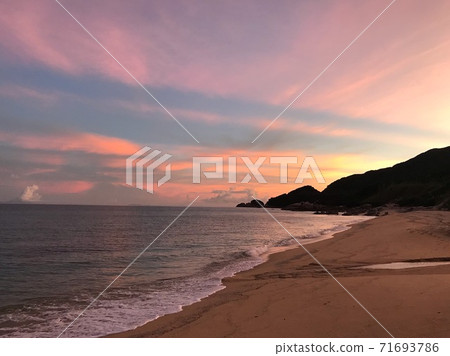 Morning grill on a beach. Morning grill on a beach. 71693786