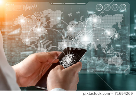 Advanced communication and global internet network connection in smart city 71694269